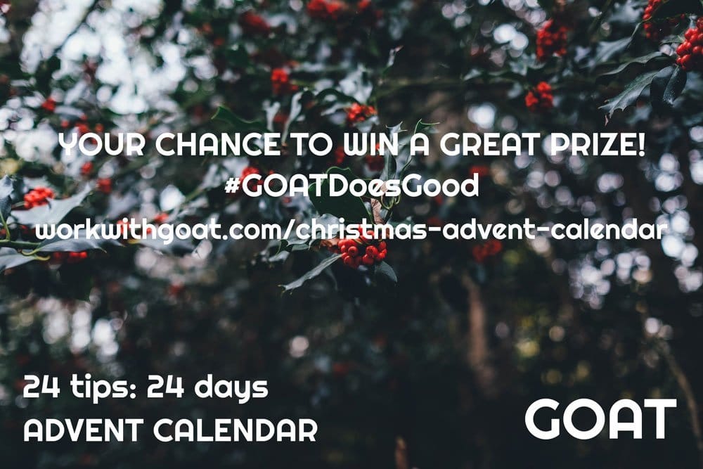 WIN! £25 Goodmoney voucher with GOAT’s Advent calendar
