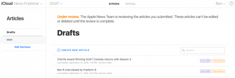 Publishing content on Apple News