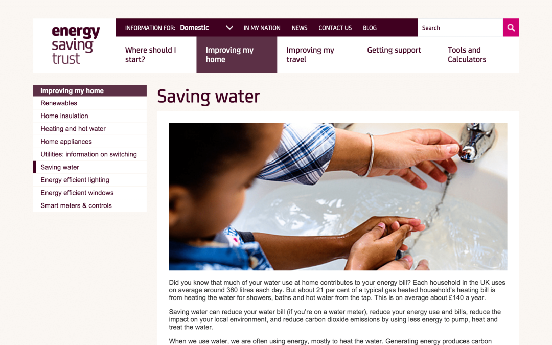 Energy Saving Trust information page